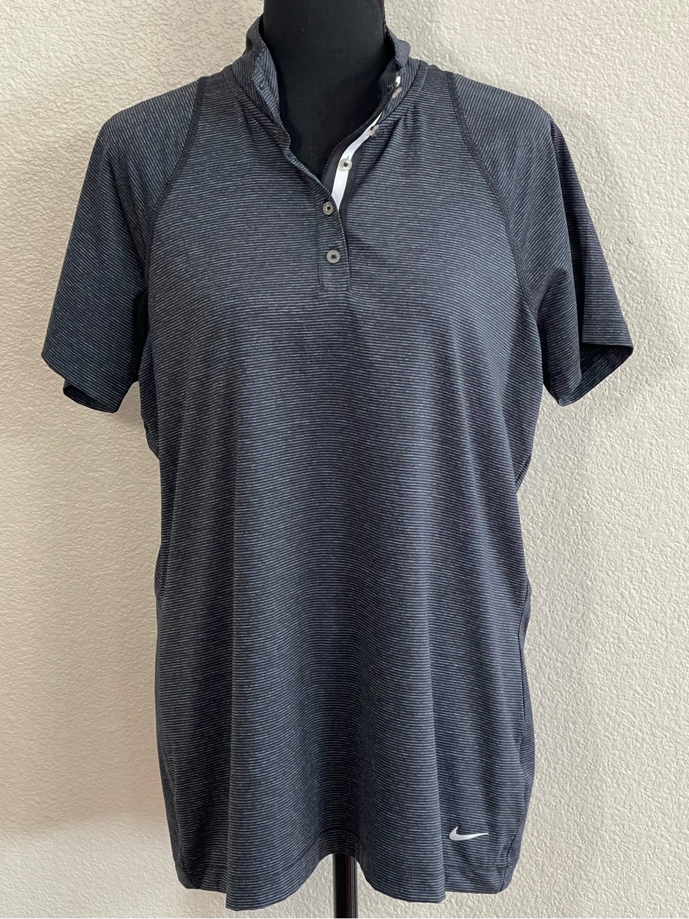 Nike Golf Women’s Black Heathered Short Sleeve Polo Size XL